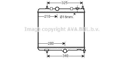 AVA QUALITY COOLING PE2384 Радіатор, охолодження двигуна