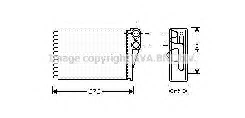 AVA QUALITY COOLING PE6292 Теплообмінник, опалення салону