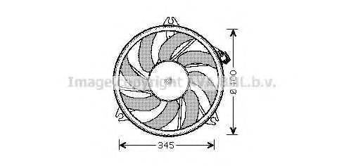 AVA QUALITY COOLING PE7520 Вентилятор, охолодження двигуна