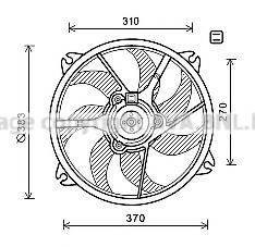 AVA QUALITY COOLING PE7554 Вентилятор, охолодження двигуна