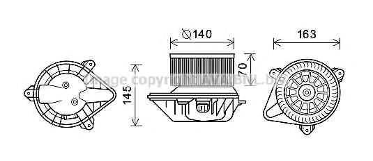 AVA QUALITY COOLING PE8373 Електродвигун, вентиляція салону