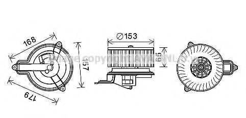 AVA QUALITY COOLING PE8391 Електродвигун, вентиляція салону