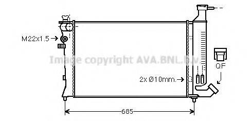 AVA QUALITY COOLING PEA2136 Радіатор, охолодження двигуна