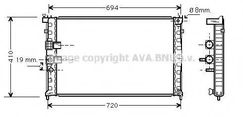 AVA QUALITY COOLING PEA2232 Радіатор, охолодження двигуна