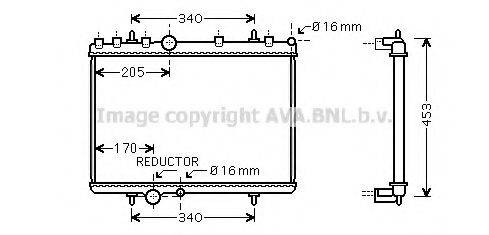 AVA QUALITY COOLING PEA2266 Радіатор, охолодження двигуна