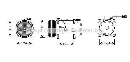 AVA QUALITY COOLING PEK225 Компресор, кондиціонер