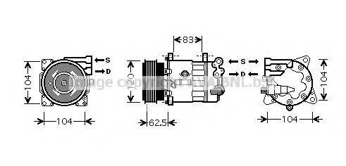 AVA QUALITY COOLING PEK321 Компресор, кондиціонер