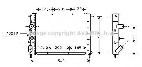 AVA QUALITY COOLING RT2258 Радіатор, охолодження двигуна