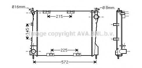 AVA QUALITY COOLING RT2371 Радіатор, охолодження двигуна