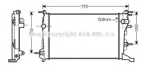 AVA QUALITY COOLING RT2410 Радіатор, охолодження двигуна