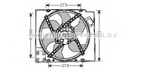 AVA QUALITY COOLING RT7525 Вентилятор, охолодження двигуна