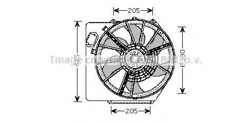 AVA QUALITY COOLING RT7536 Вентилятор, охолодження двигуна