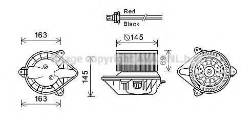 AVA QUALITY COOLING RT8583 Електродвигун, вентиляція салону