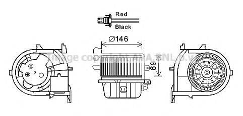 AVA QUALITY COOLING RT8588 Електродвигун, вентиляція салону