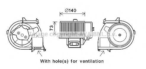 AVA QUALITY COOLING RT8594 Електродвигун, вентиляція салону