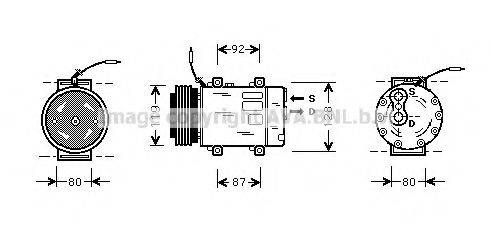 AVA QUALITY COOLING RTAK283 Компресор, кондиціонер