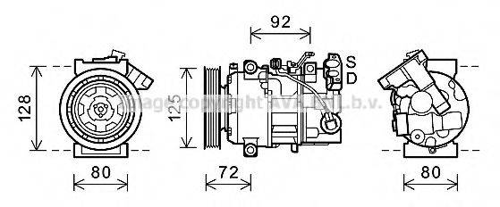 AVA QUALITY COOLING RTAK489 Компресор, кондиціонер