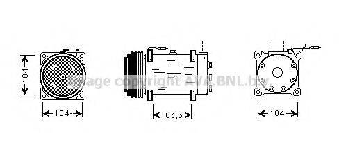 AVA QUALITY COOLING RTK242 Компресор, кондиціонер