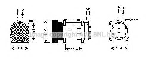 AVA QUALITY COOLING RTK282 Компресор, кондиціонер