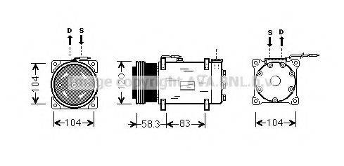 AVA QUALITY COOLING RTK284 Компресор, кондиціонер