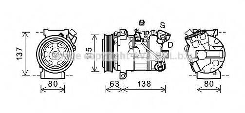 AVA QUALITY COOLING RTK491 Компресор, кондиціонер