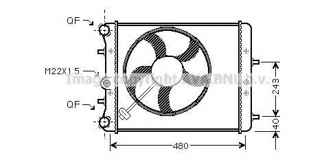 AVA QUALITY COOLING SA2013 Радіатор, охолодження двигуна