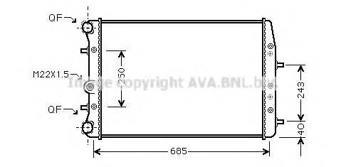 AVA QUALITY COOLING SA2014 Радіатор, охолодження двигуна