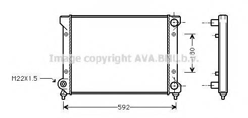 AVA QUALITY COOLING ST2033 Радіатор, охолодження двигуна