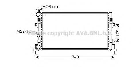 AVA QUALITY COOLING ST2037 Радіатор, охолодження двигуна