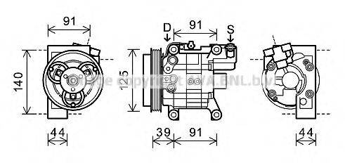 AVA QUALITY COOLING SUK082 Компресор, кондиціонер