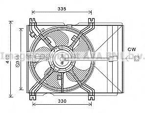 AVA QUALITY COOLING SZ7511 Вентилятор, охолодження двигуна