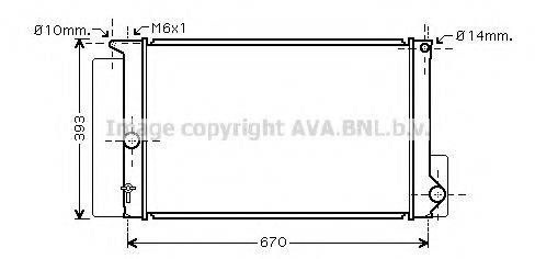 AVA QUALITY COOLING TO2397 Радіатор, охолодження двигуна