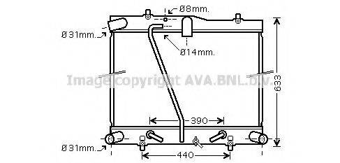 AVA QUALITY COOLING TO2434 Радіатор, охолодження двигуна