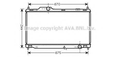 AVA QUALITY COOLING TO2461 Радіатор, охолодження двигуна