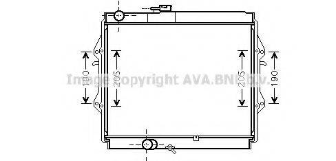 AVA QUALITY COOLING TO2492 Радіатор, охолодження двигуна