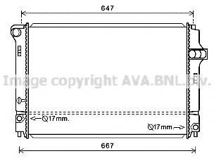 AVA QUALITY COOLING TO2700 Радіатор, охолодження двигуна