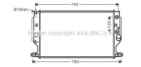 AVA QUALITY COOLING TO2704 Радіатор, охолодження двигуна