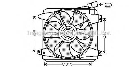 AVA QUALITY COOLING TO7554 Вентилятор, охолодження двигуна