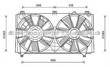 AVA QUALITY COOLING TO7613 Вентилятор, охолодження двигуна