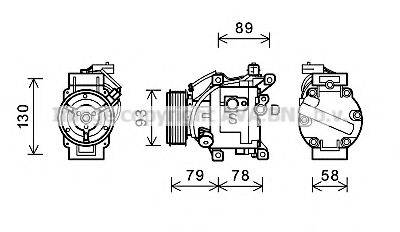 AVA QUALITY COOLING TOAK667 Компресор, кондиціонер