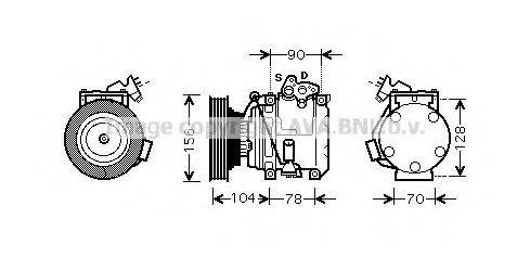 AVA QUALITY COOLING TOK439 Компресор, кондиціонер