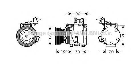 AVA QUALITY COOLING TOK466 Компресор, кондиціонер