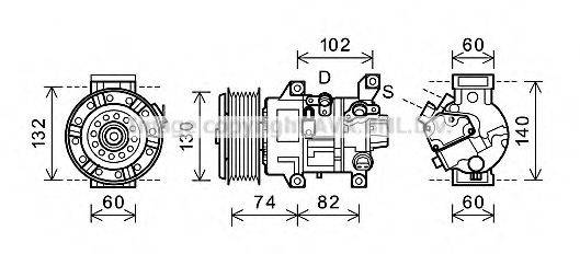 AVA QUALITY COOLING TOK607 Компресор, кондиціонер