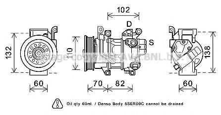 AVA QUALITY COOLING TOK622 Компресор, кондиціонер