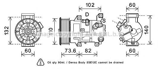 AVA QUALITY COOLING TOK683 Компресор, кондиціонер