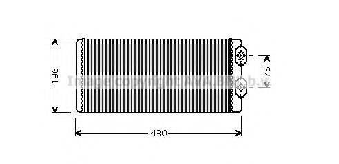 AVA QUALITY COOLING VL6034 Теплообмінник, опалення салону