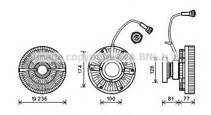 AVA QUALITY COOLING VLC056 Зчеплення, вентилятор радіатора