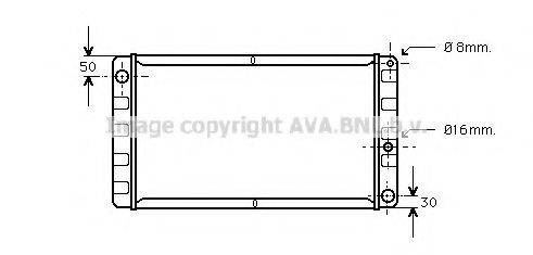 AVA QUALITY COOLING VO2008 Радіатор, охолодження двигуна