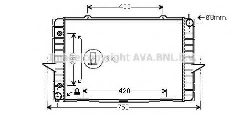 AVA QUALITY COOLING VO2118 Радіатор, охолодження двигуна