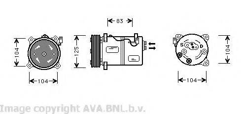 AVA QUALITY COOLING VOK030 Компресор, кондиціонер